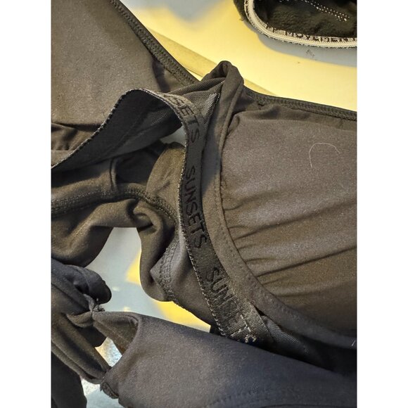 Sunsets Elsie Bikini Swim Size 38D/40C Wire Bra Wrap Swim Top Black NWT $90 - Picture 3 of 7